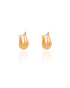 Brinco Argola Click em U Lisa 1.8 cm Banhado a Ouro 18K