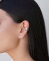 Piercing Duplo Gotas Ródio Branco