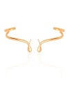 Ear Cuff Cobra Lisa Ponto de Luz Cristal 3.0 cm Banhado a Ouro 18K