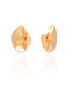 Brinco Abaulado Liso 2.8 cm Banhado a Ouro 18K