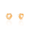 Brinco Entrelaçado Vazado Liso 1.5 cm Banhado a Ouro 18K