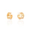 Brinco Argola Martelada 1.6 cm Banhado a Ouro 18K