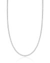 Gargantilha Grummet 2 mm Ródio Branco - 45 cm