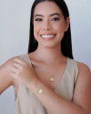 Pulseira Tudo Posso Naquele Que Me Fortalece Banhado a Ouro 18K