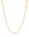 Gargantilha Elos Ovais 4 mm Banhado a Ouro 18K - 40 cm