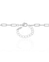 Gargantilha Elos Ovais 4 mm Ródio Branco - 40 cm