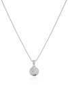 Gargantilha Veneziana Coração Liso Ródio Branco - 45 cm