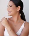 Gargantilha Veneziana Pérola 8 mm Ródio Branco - 45 cm