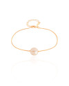 Pulseira Veneziana Pérola 10 mm Banhado a Ouro 18K