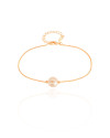 Pulseira Veneziana Pérola 8 mm Banhado a Ouro 18K