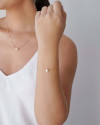 Pulseira Veneziana Pérola 8 mm Banhado a Ouro 18K