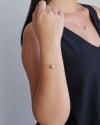 Pulseira Veneziana Bola Lisa 10 mm Ródio Branco