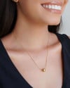 Gargantilha Veneziana Bola Lisa 10 mm Banhado a Ouro 18K - 45 cm