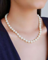 Gargantilha Pérolas 8 mm Banhado a Ouro 18K - 42 cm