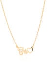 Gargantilha Elos Batimento Filho Menina Banhado a Ouro 18K - 50 cm