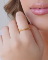 Anel Pai Nosso Tamanho 24 Banhado a Ouro 18K