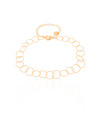 Pulseira Círculos Texturizados 8 mm Banhado a Ouro 18K