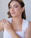 Gargantilha Veneziana Bolinhas Cruz Cravejada Cristal Banhado a Ouro 18K - 45 cm