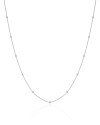 Choker Veneziana Bolinhas 2 mm Ródio Branco
