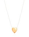 Gargantilha Nylon Coração Liso 1.5 cm Banhado a Ouro 18K - 40 cm