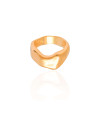 Anel Orgânico Liso Tamanho 18 Banhado a Ouro 18K