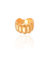 Anel Gomos Lisos Tamanho 17 Banhado a Ouro 18K