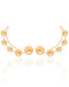 Ear Cuff Bolas Lisas Banhado a Ouro 18K