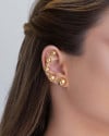 Ear Cuff Bolas Lisas Banhado a Ouro 18K