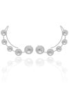 Ear Cuff Bolas Lisas Ródio Branco
