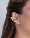Ear Cuff Pérolas Banhado a Ouro 18K
