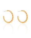 Brinco Argola Torcida 3.1 cm Banhado a Ouro 18K