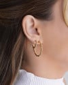 Brinco Argola Torcida 3.1 cm Banhado a Ouro 18K