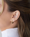 Brinco Argola Triangular Lisa 1.6 cm Banhado a Ouro 18K