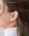 Brinco Argola Triangular Lisa 1.9 cm Banhado a Ouro 18K