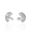 Brinco Argola Orgânica 2.0 cm Ródio Branco