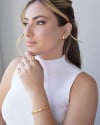 Ear Hook Tubo 4 mm Banhado a Ouro 18K