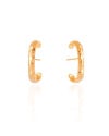 Ear Hook Martelado Banhado a Ouro 18K