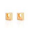 Brinco Argola Quadrada Lisa 1.9 cm Banhado a Ouro 18K