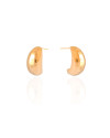 Brinco Meia Lua Lisa Banhado a Ouro 18K