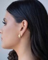 Brinco Meia Lua Lisa Banhado a Ouro 18K