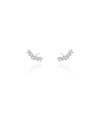 Ear Cuff Pontos de Luz Cravejado Cristal Ródio Branco