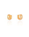Brinco Argola Click Lisa 1.3 cm Banhado a Ouro 18K