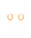 Brinco Argola Click Detalhada 1.4 cm Banhado a Ouro 18K
