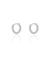 Brinco Argola Click Detalhada 1.4 cm Ródio Branco