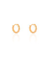 Brinco Argola Click Detalhada 1.3 cm Banhado a Ouro 18K