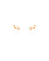 Ear Cuff Estrelas Cravejadas Cristal Banhado a Ouro 18K