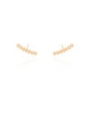 Ear Cuff Cravejado Cristal Banhado a Ouro 18K
