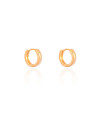 Brinco Argola Click Reta Lisa 1.3 cm Banhado a Ouro 18K