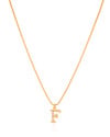Gargantilha Veneziana Letra F Cravejada Cristal Banhado a Ouro 18K - 45 cm