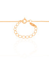 Gargantilha Veneziana Letra L Cravejada Cristal Banhado a Ouro 18K - 45 cm